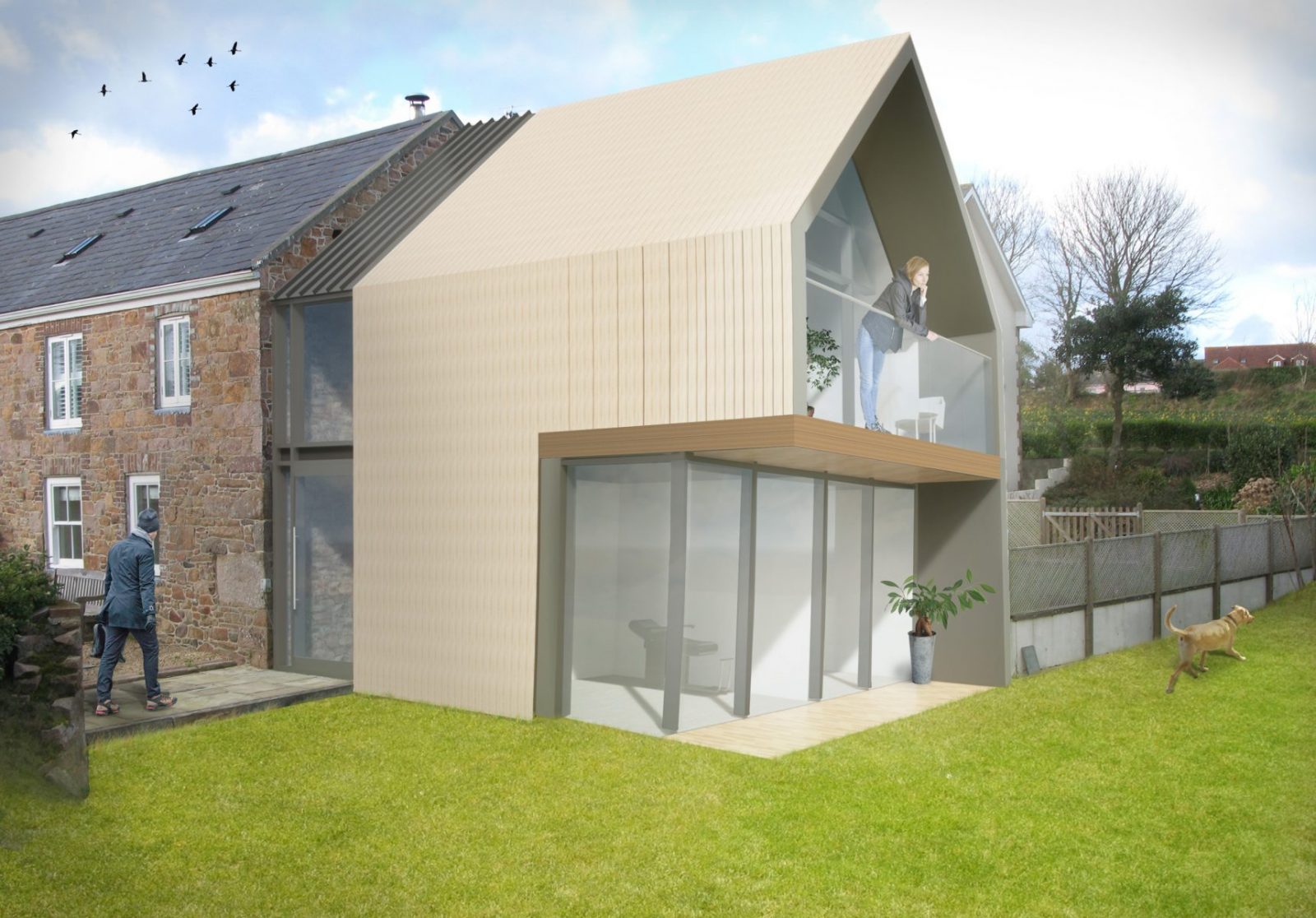 Jersey farm house listed modern extension architecture architects jersey architects1